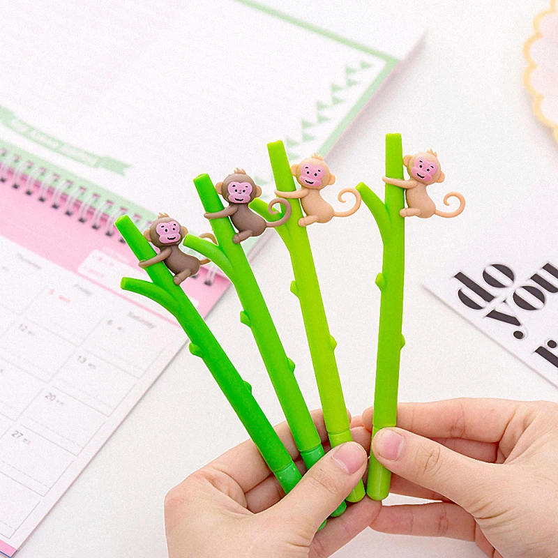 

1Pcs Little monkey climbing tree pen creative Ballpoint Pens For Kids Girls Gifts School Writing Supplies Novelty Stationery