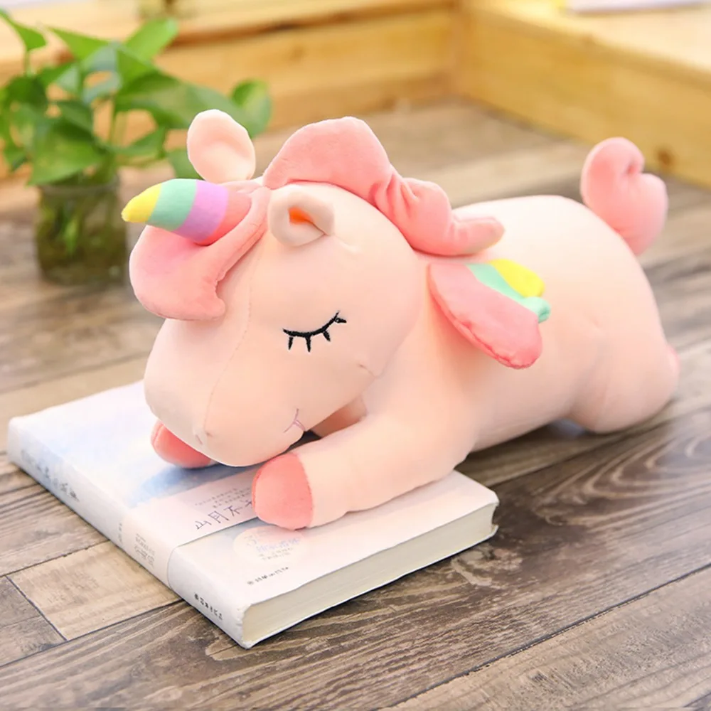 Фэнтези для девочек с единорогом игрушка Huggable Дети Розовый Белый единорог животные Кукла Мягкие беговые игрушечный Единорог Декор плюш игрушка 100 см