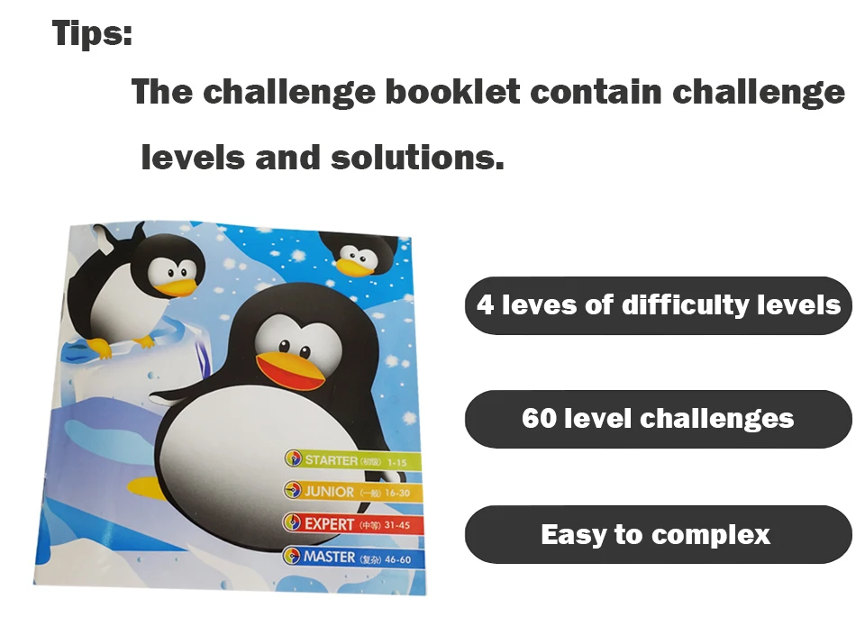 60 вызовов, улучшающие способность мышления у детей, Пингвины на льду, умные семейные вечерние игрушки Монтессори, интерактивные игрушки для детей, 50