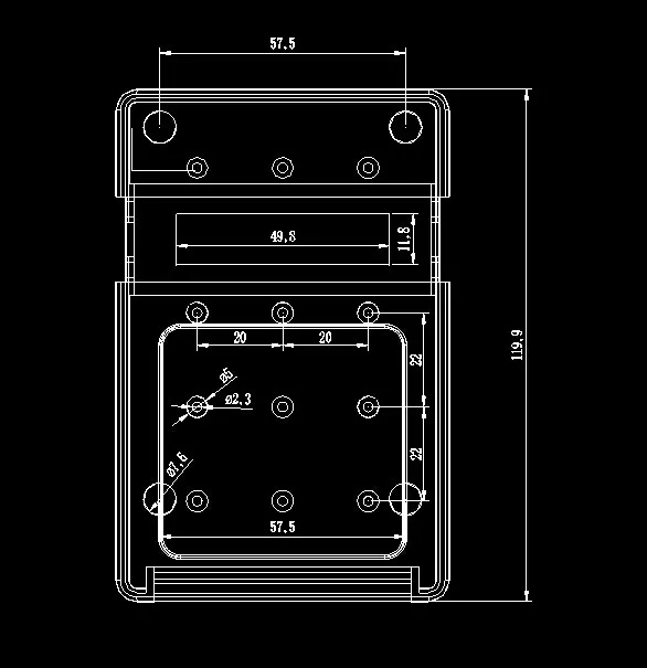 1 шт. 120*77*40 мм Пластиковый корпус для электроники коробки проект szomk RFID пластик оборудования ящик Настраиваемые пластиковый корпус