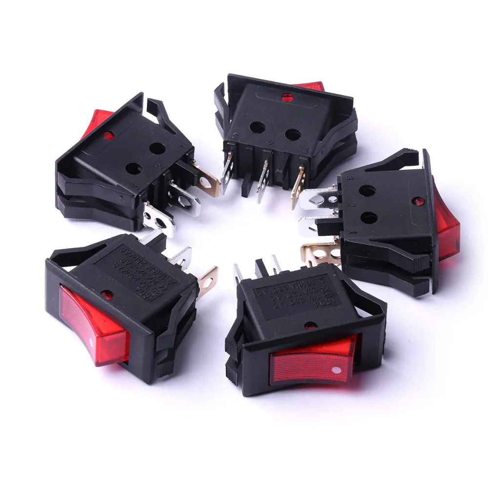 5/10Pcs Rocker Switch Voltage limit 2500V Press ON/OFF Button Rocker