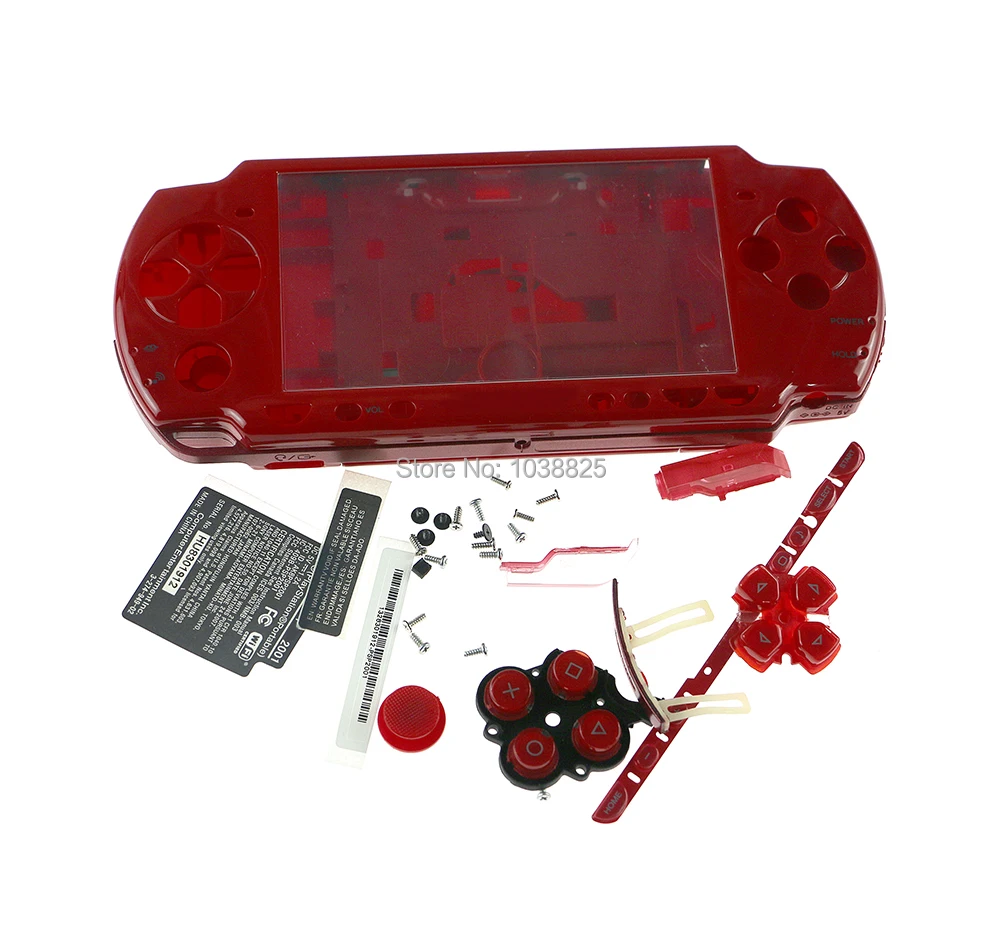 10 компл./лот Замена для Оборудование для psp 2000 Оборудование для psp 2000 игровая консоль полный Корпус чехол Чехол на пуговицах, комплект(6 видов цветов доступны