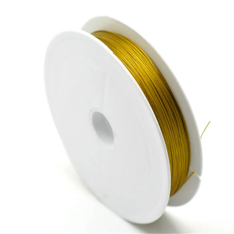 

DoreenBeads Gold color Steel Beading Wire 0.45mm, sold per lot of 1 roll(80M) (B15911), yiwu