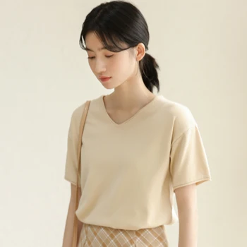 

Summer Women's New Short-sleeved White T-shirt Women's Loose Shirt Women Tshirt