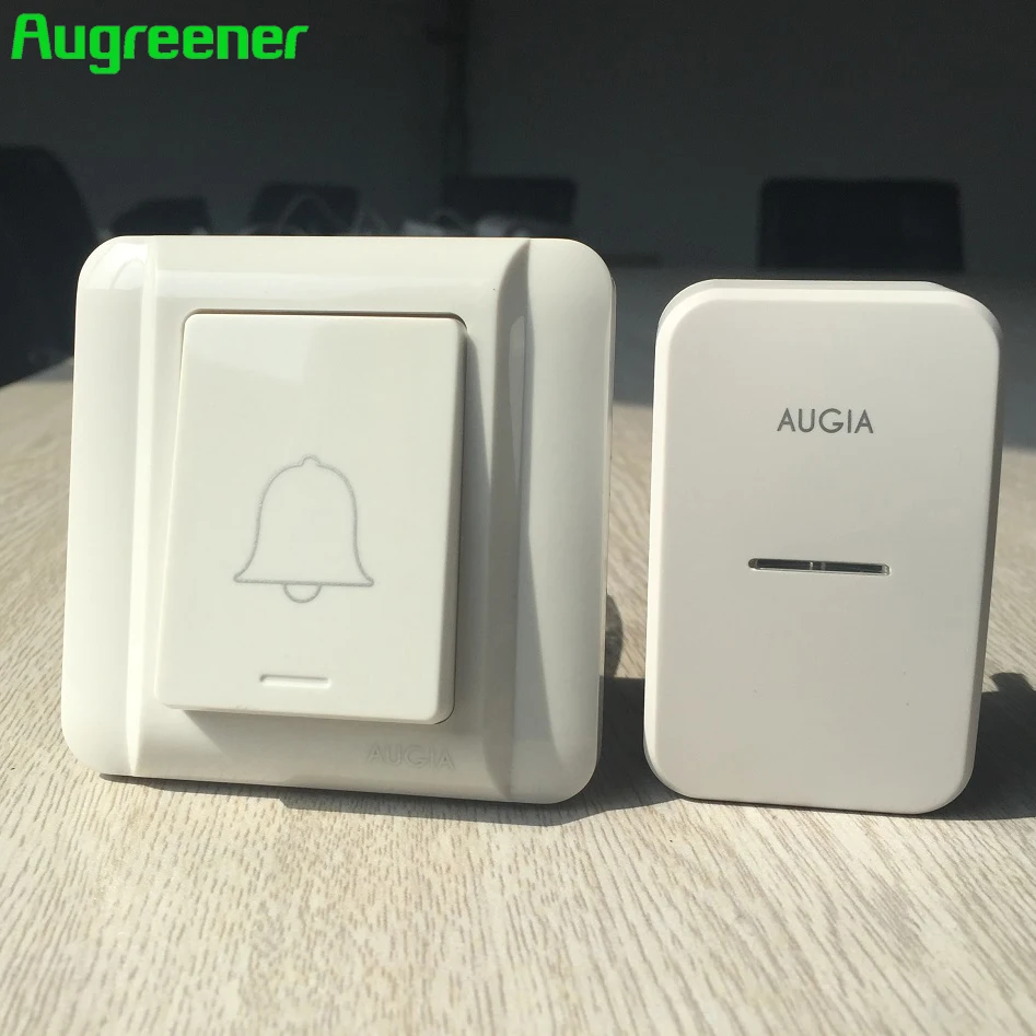 

Augreener Wireless Doorbell Self-powered No Battery 110m Long Range EU US UK AU Plug Free Shipping Smart Home Bells
