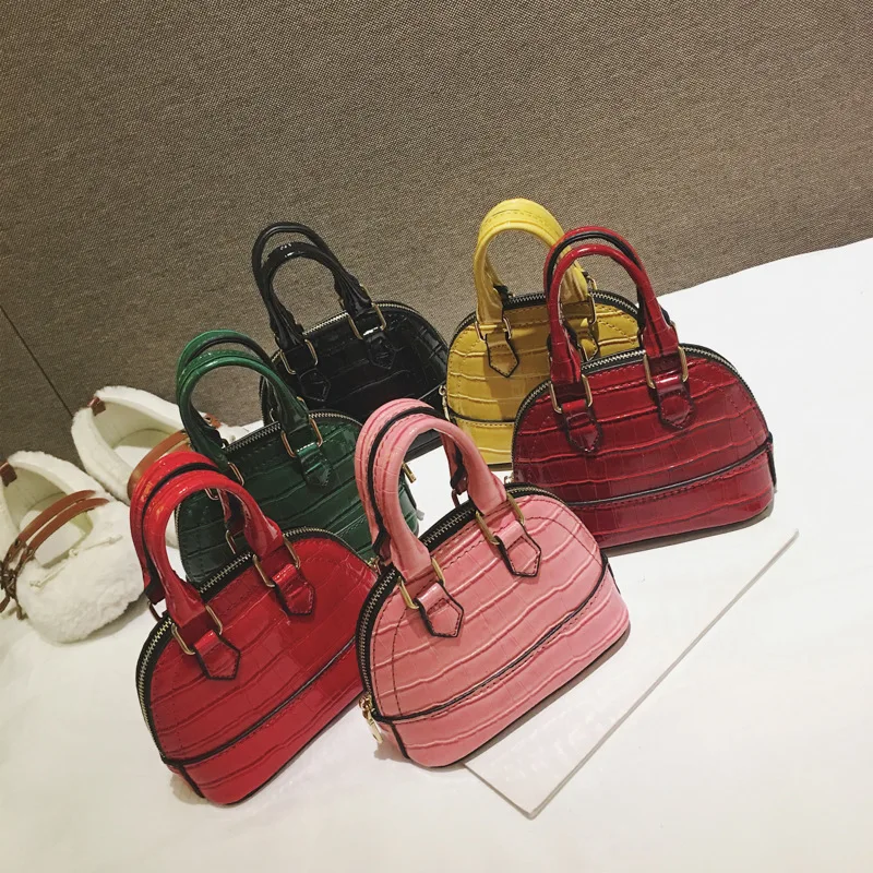 

Kids Mini Shell Handbag Tote 2019 Spring Summer Baby Small Wallet Bag Girls Princess Messenger Bag Children Purse Shoulder Bags