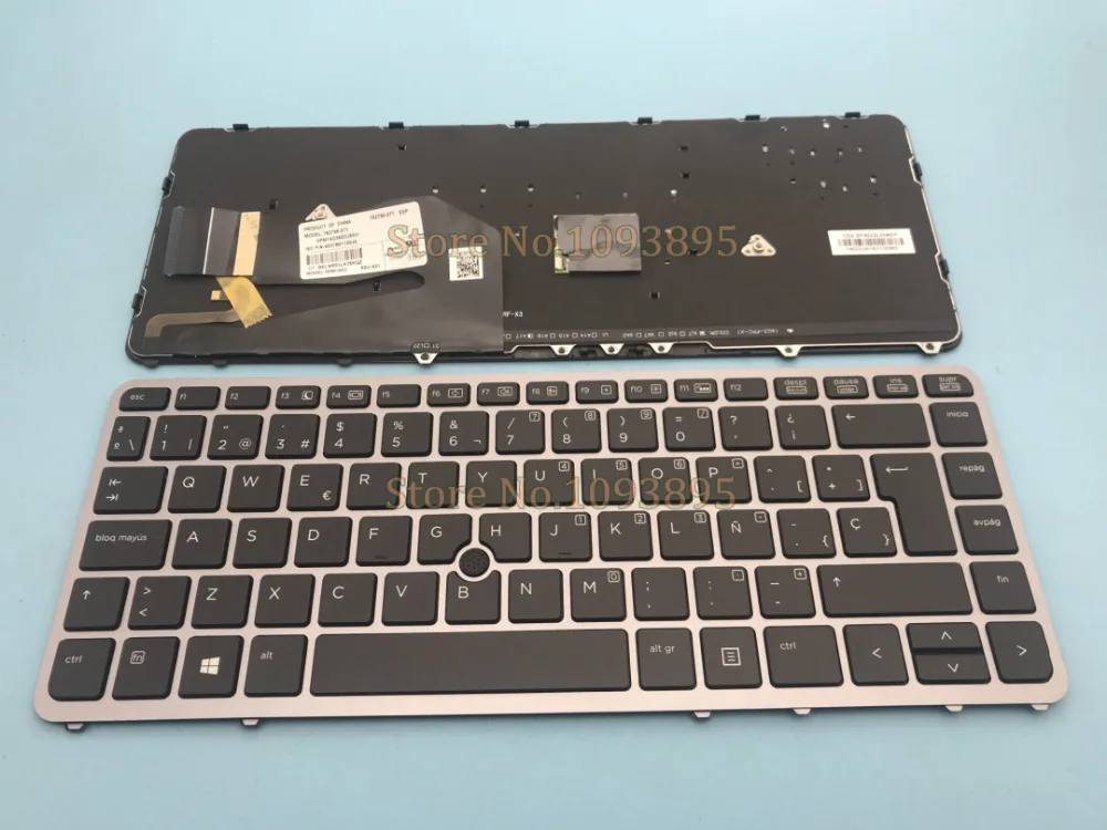 New For HP Elitebook 840 G1 850 G1 840 G2 850 G2 Keyboard Backlit Belgian Silver