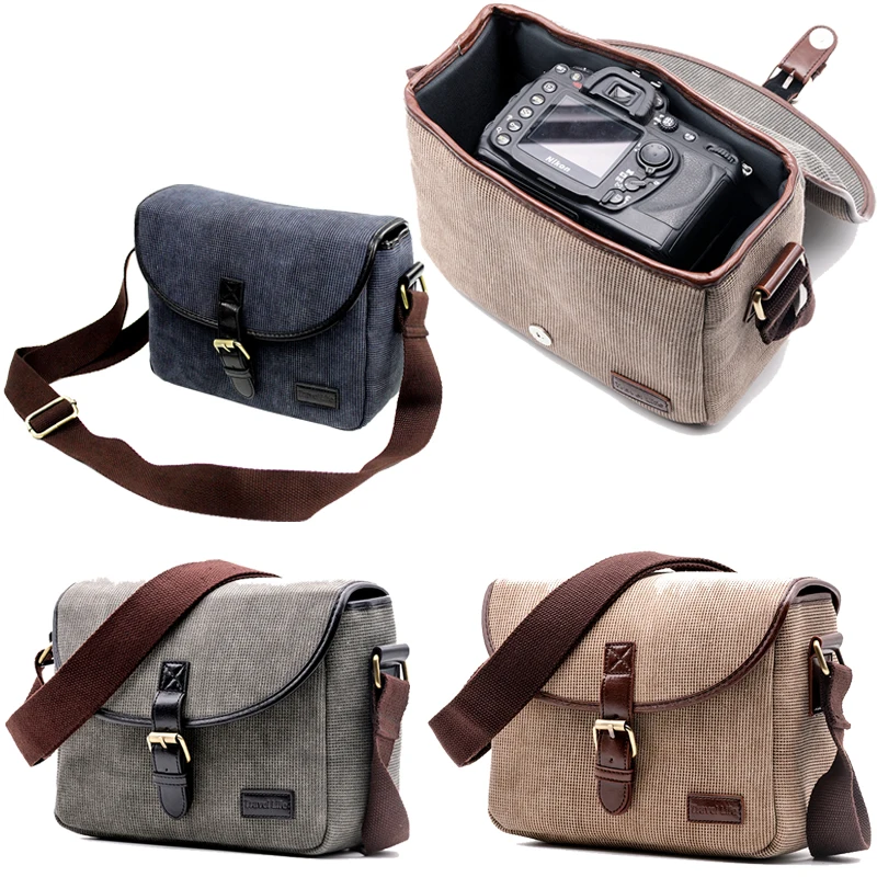 

Retro Waterproof Camera Bag Photographic Package DSLR Shoulder Bag for Canon EOS 77D 200D 1300D 1200D 1100D 760D 750D 700D 80D