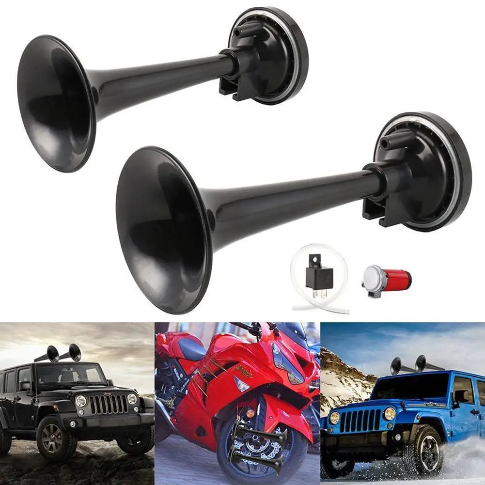 

178db Loud Single Trumpet Air Horn DC 12V Compressor Kit for Truck Train Boat