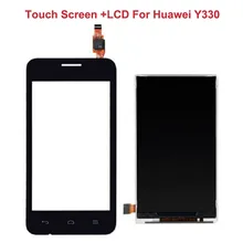 Black LCD Display Panel Screen For Huawei Ascend Y330 U00 U01+4.0″ Touch Screen Digitizer Glass Sensor Assembly Replacement