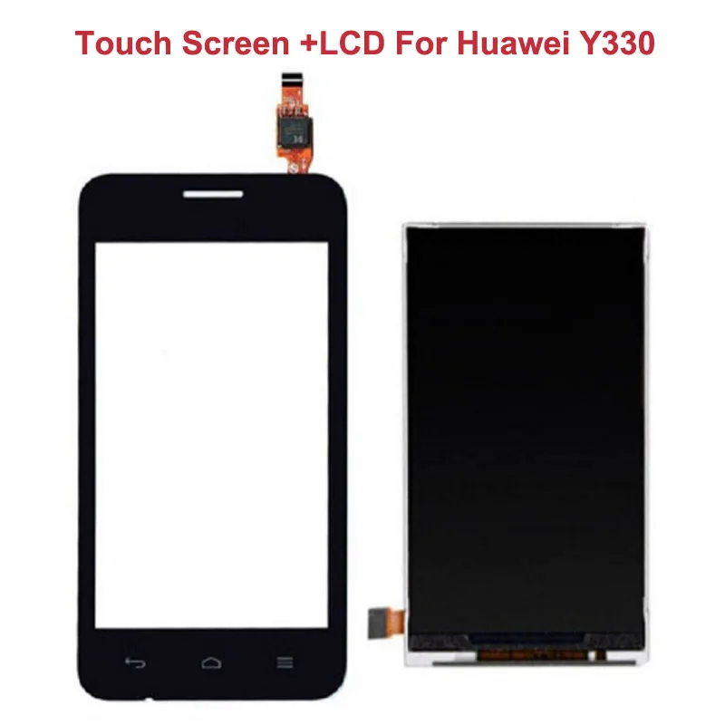 Черный ЖК-дисплей панель экрана для huawei Ascend Y330 U00 U01 + 4 0 &quotсенсорный экран