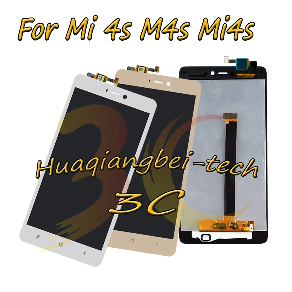 

5.0'' New For Xiaomi Mi 4s M4s Mi4s Full LCD DIsplay + Touch Screen Digitizer Assembly Gold / White 100% Tested