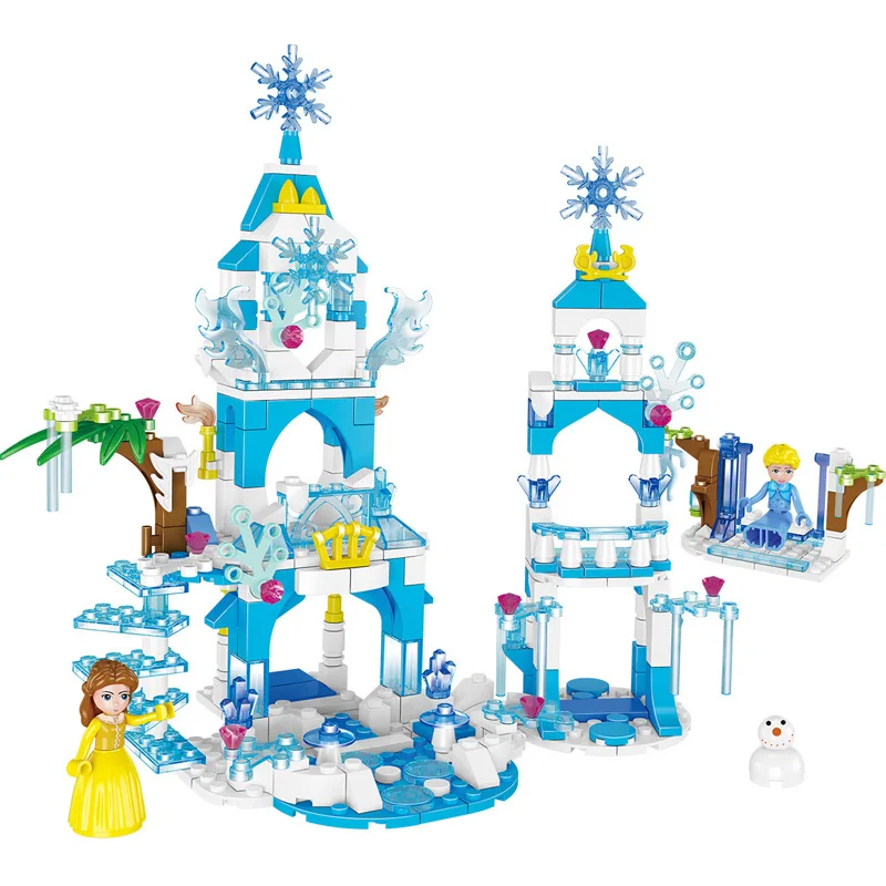 Iceland Colors Girls Friend Series Legoingly Frozening Blocks Magic Ice Castle Palace Building Blocks Toys for Kids girls Gifts