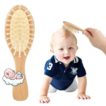 

2pcs Baby Care Wooden Bathbrush Soft Hair Comb Head Massage for Boys Girls