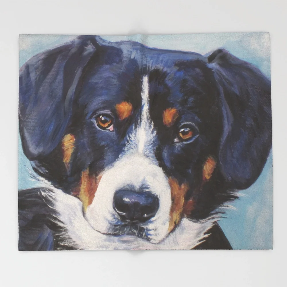 Покрывало для портретной собаки Entlebucher дизайнерское мягкое флисовое покрывало
