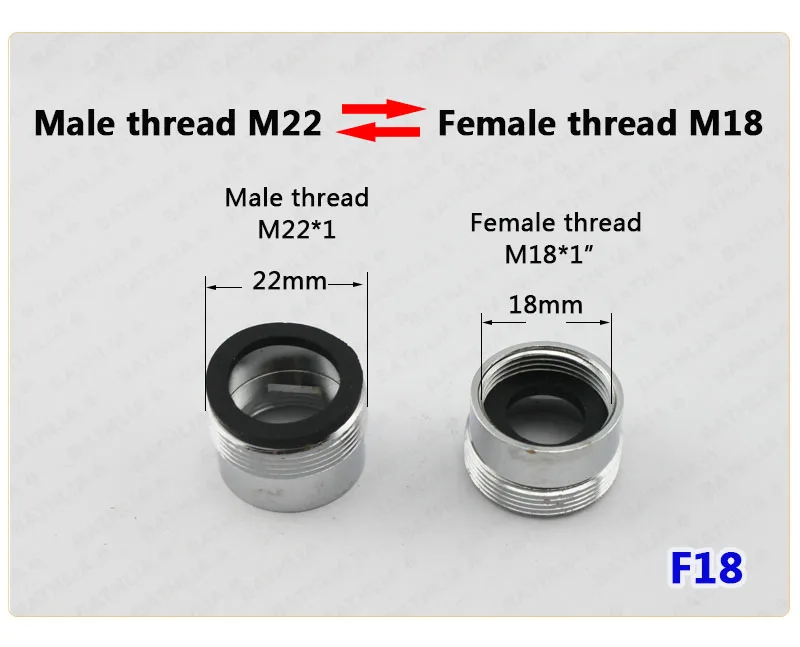 M22 очиститель воды адаптер латунный кран аэратор соединитель Адаптер кухонный кран замена легко собрать - Цвет: F18