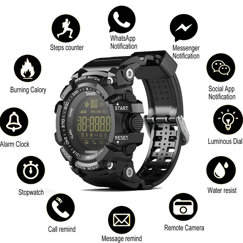 

EX16 Sport Smart Watches Men Women Waterproof Bluetooth Pedometer Digital Intelligent Watch Smartwatch for Android Drop Shipping