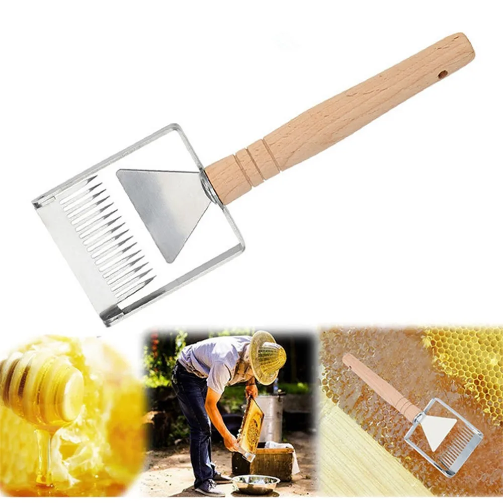 

Uncapping Fork Iron Honeycomb Honey Scraper Wooden Handle Beekeeping Tool Apicultura Equipment Uncapping fork