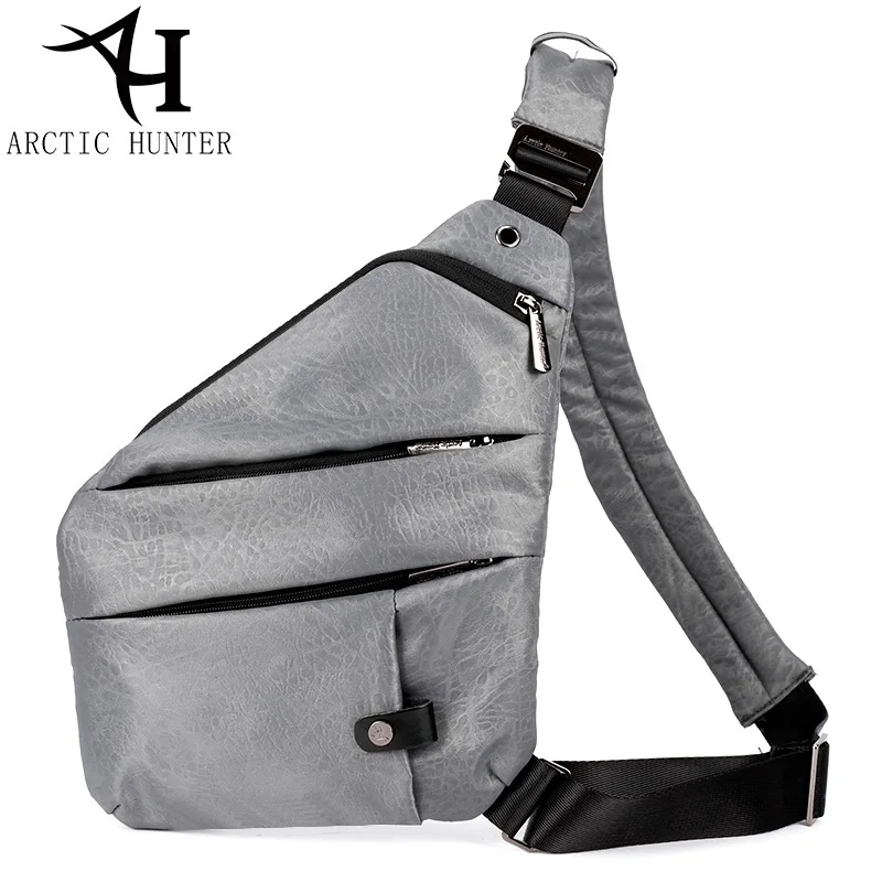 Ранец, модная мужская сумка через плечо, мужская сумка для хранения пистолета, Мужская поясная сумка для отдыха, на одно плечо, с одним ремнем, рюкзаки - Цвет: Gray