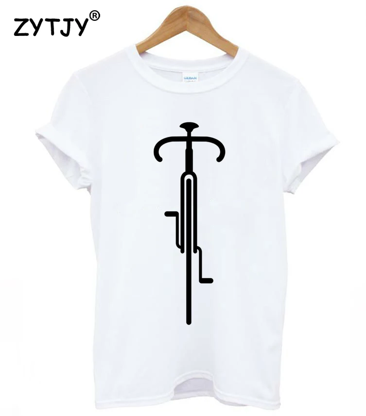 خطوط الدراجة الدراجات طباعة المرأة الزى عارضة القطن محب مضحك تي شيرت لل فتاة الأعلى المحملة BA-92 نعرفكم هبوط السفينة