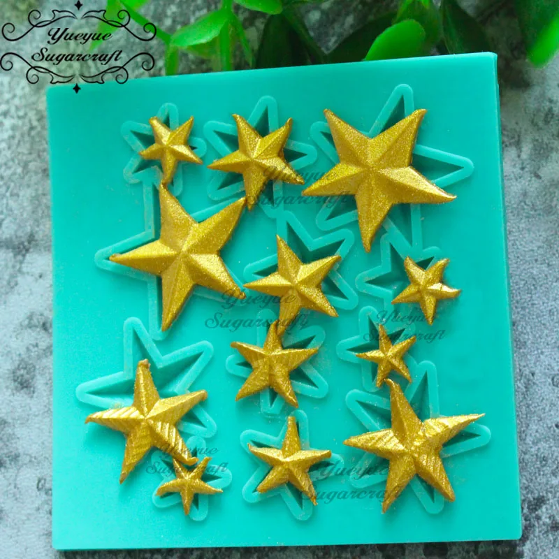Yueyue Sugarcraft звезда силиконовая форма помадка форма для украшения торта инструменты форма для шоколадной мастики
