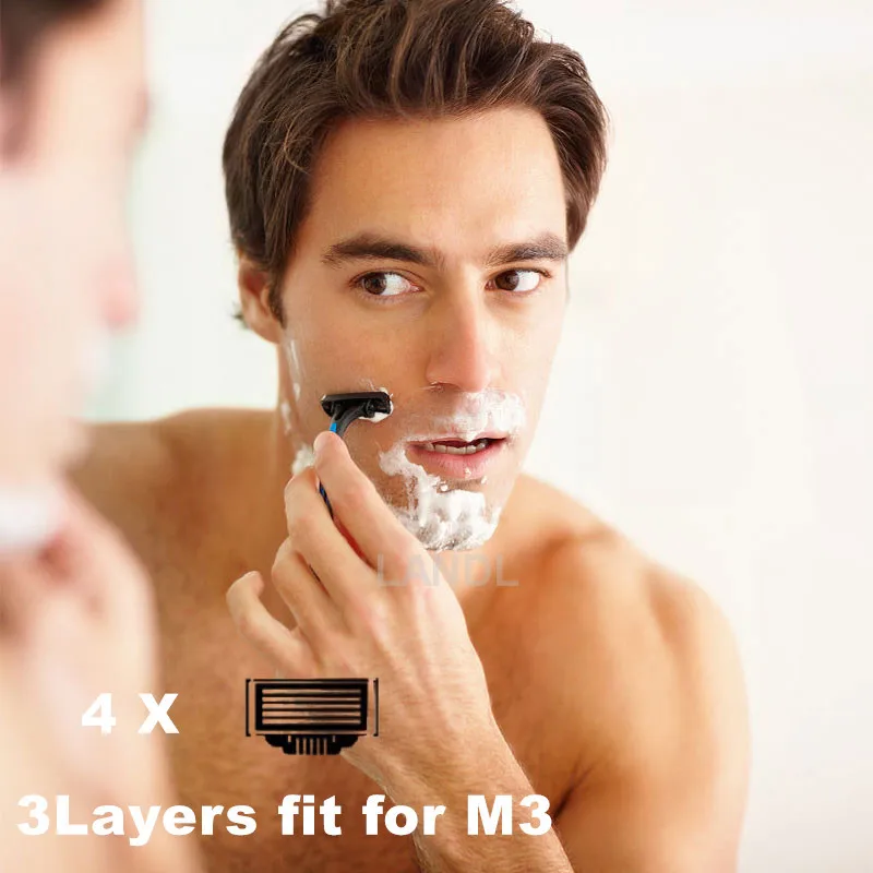4pcs/lot Brand High Quality GradeAAA+ Face Care Safety Razor Blades Shaving Razor Blades For Men