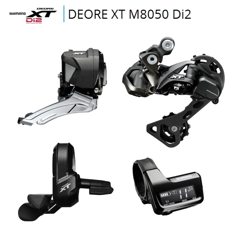 

SHIMANO Deore XT M8000 M8050 DI2 Drivetrain Group Groupset 11-speed GS Derailleur 1x11s 2x11s Suite Electronic Drivetrain