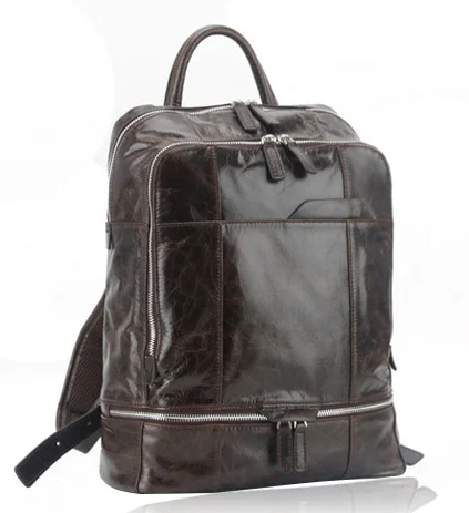 Новые винтажные мужские рюкзаки из натуральной кожи для путешествий, модная вместительная сумка на плечо, практичный портфель C202