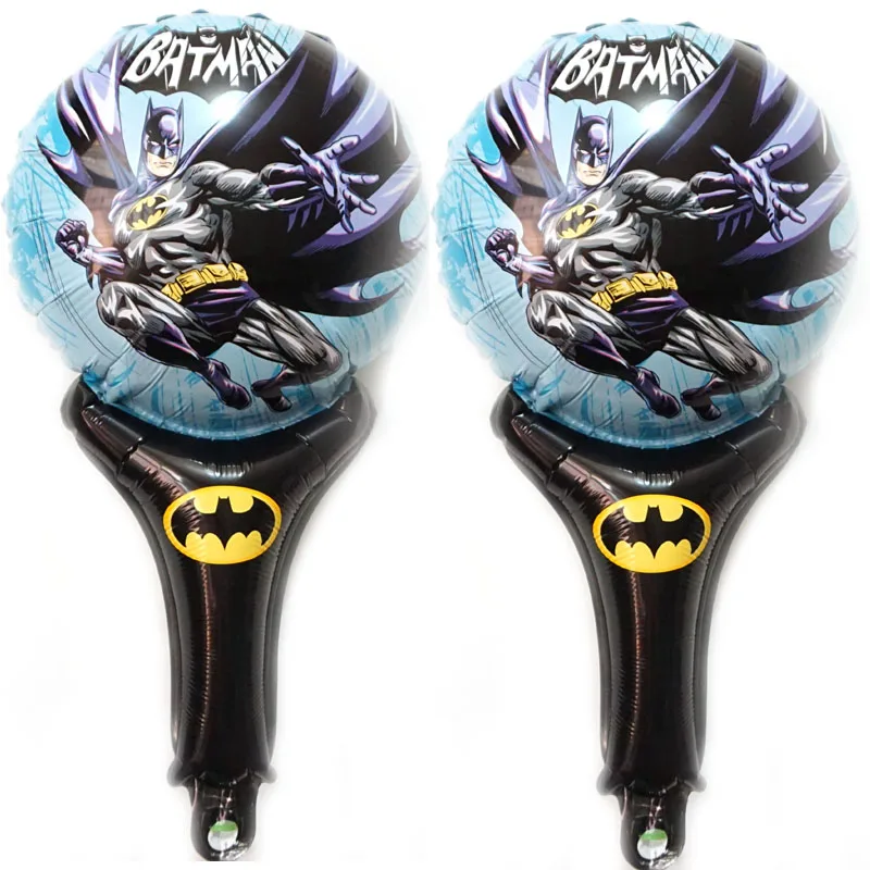 

(10pcs/lot)Avengers foil balloons hand cheering style Batman balloons for boy birthday party toy balloons
