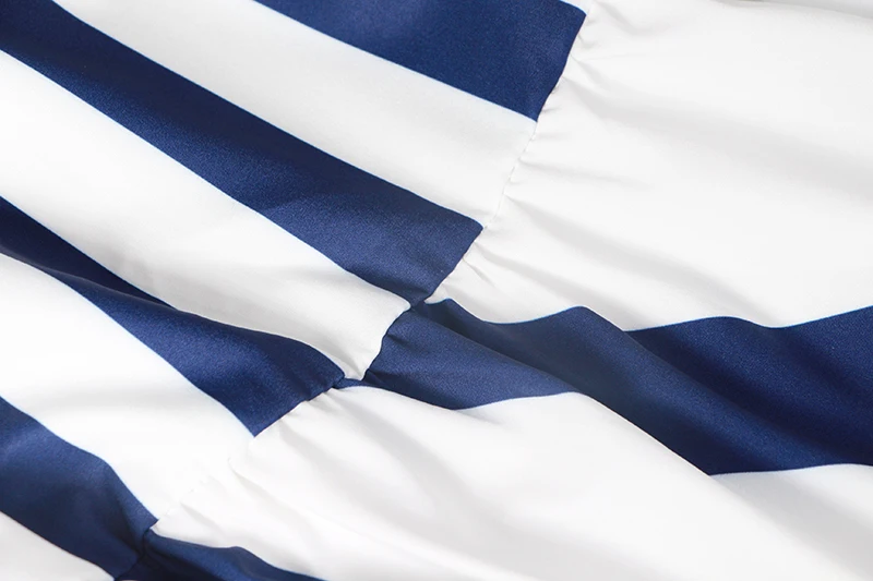 TWOTWINSTYLE Striped Spaghetti Strap Long Womens Dresses Casual Off Shoulder Back Less Bow Lace Up Female Clothes 2020 Fashion