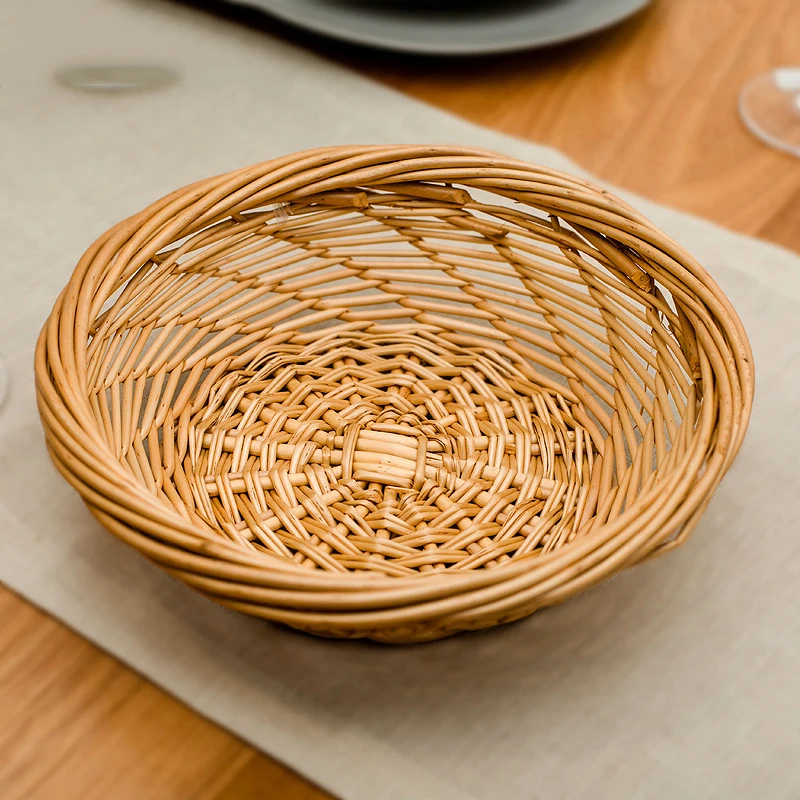 Плетеная ручная работа бамбуковая плетеная хранилище корзина для фруктов тарелка для хранения овощей коробка водонепроницаемые, влажность доказательство Органайзер миска-лоток
