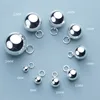 925 argent Sterling boule ronde cloche breloques (pas de sonnerie) 5-24mm brillant ornement pendentifs bricolage cadeau collier fabrication de bijoux résultats ► Photo 1/4