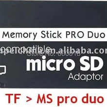 L Micro SD TF для карты памяти MS Pro Duo адаптер, Примечание: только адаптер