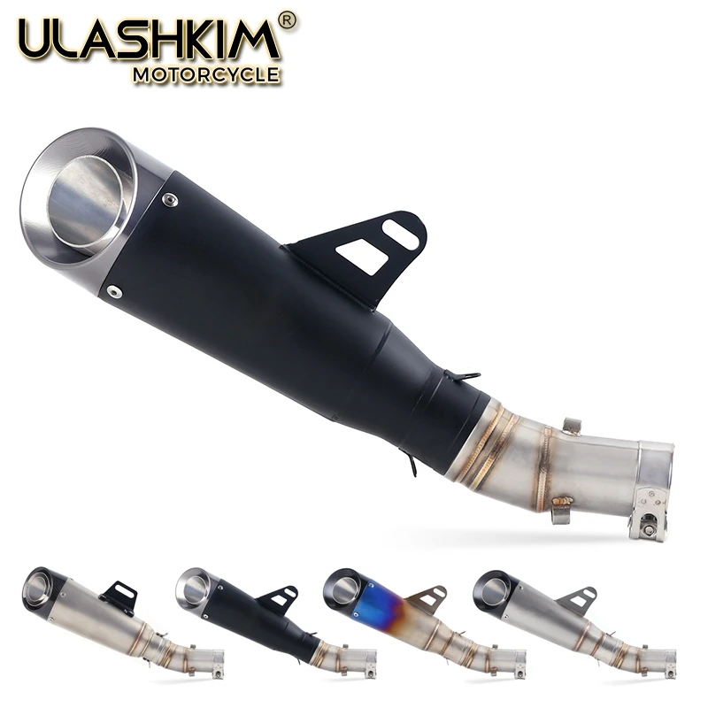 

ER 6N 6F Motorcycle Exhaust Muffler Middle Link Pipe Full System Slip On For kawasaki ER6N ER6F NINJA650R 2012-2016 DB KILLER