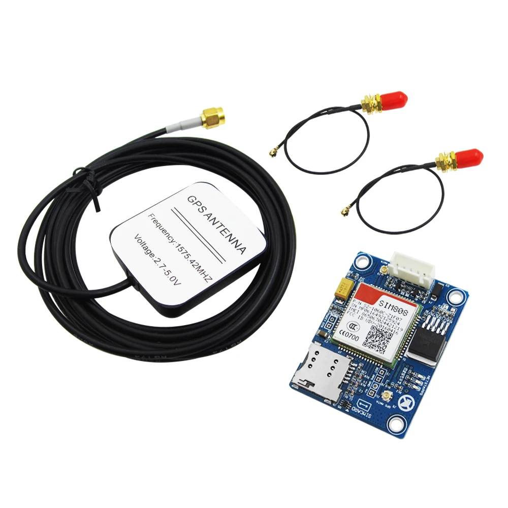 1Set Modulo Sim808 Scheda Di Sviluppo Gps Gsm Gprs Ipx Sma Con Antenna Gps Supporto Raspberry Pi Scheda Sim 2G 3G 4G