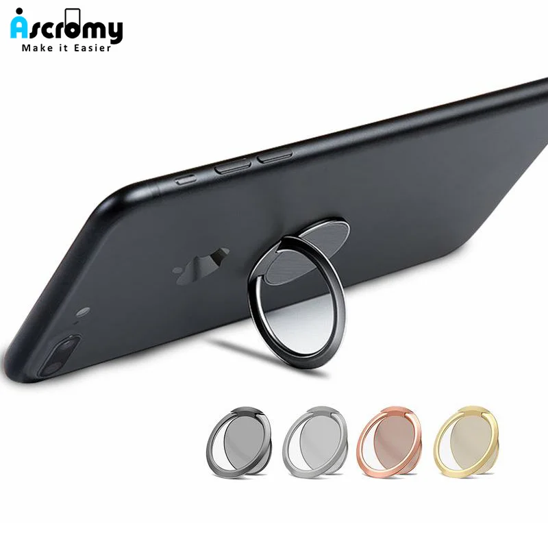 

Ascromy Phone Ring Stand Ultra Thin Cute Finger Ring Holder Kickstand For iPhone X 8 7 Plus Samsung Galaxy S8 Xiaomi Cell Phones