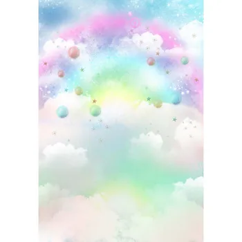 

Vinyl Backdrop For Photography Cloth Rainbow Baby Shower Newborn Photo Studio Children Birthday Backgrounds fotografia