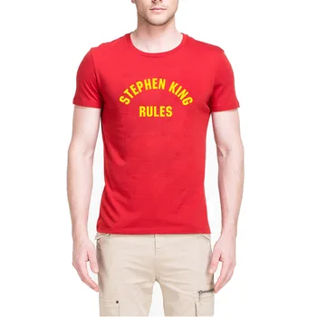 

Loo Show Mens Stephen King Rules Casual T-Shirts Men Tee