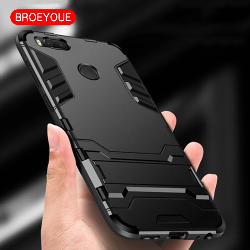 

BROEYOUE Armor Case For Xiaomi Mi A1 5X Hybrid Shockproof Cell Phone Shell Case For Xiaomi 5X Cool Hard Bcak Cases Coque Cover