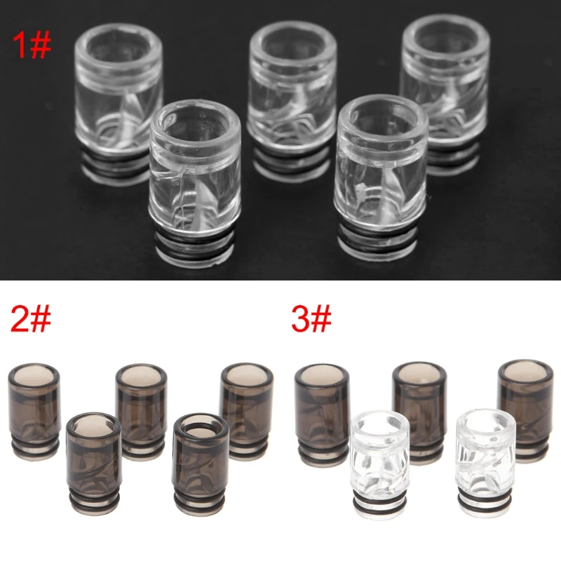 

ECT 5Pcs/Lot Inner Spiral Design 510 Drip Tip Plastic Mouthpiece For E-Cig Atomizer