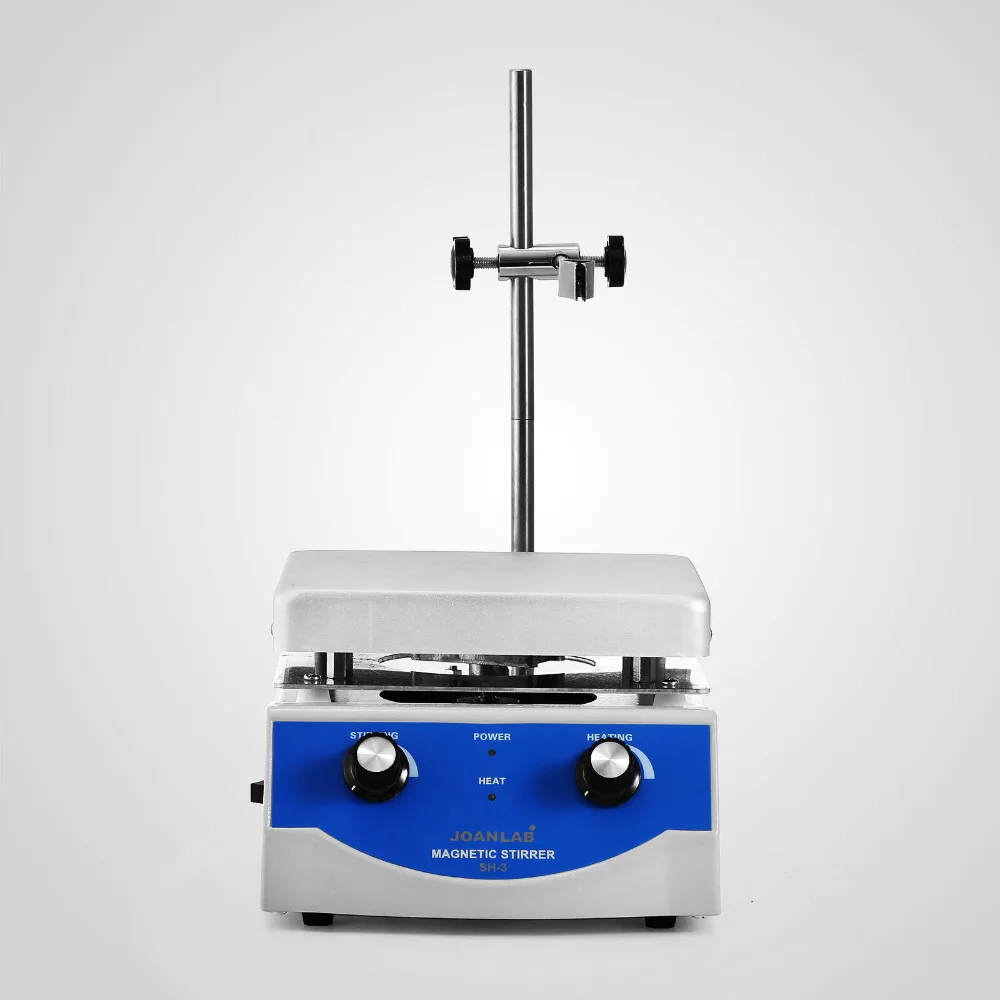 

SH-3 Hot Plate Magnetic Stirrer Mixer Stirring Liquid Mixing Adjustable Thermometer Controlled 3000ml 500w 17x17cm