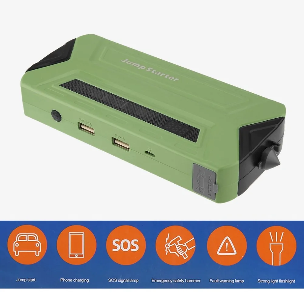 

30000mAh Portable Car Jump Starter Booster Emergency Starting Power Supply LED SOS Charger Battery Power Bank