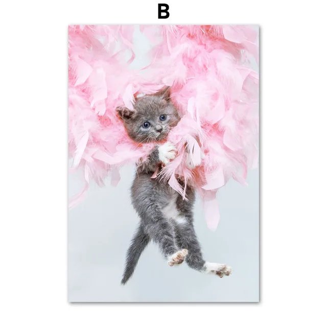 Pink-Feather-Cat-Heart-Balloon-Flower-Girl-Wall-Art-Canvas-Painting-Nordic-Posters-And-Prints-Wall.jpg_640x640 (1)