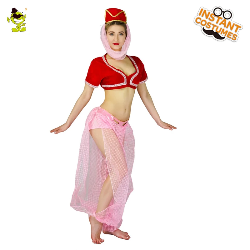 Skup Kobiety, marzenie o Jeanny kostiumy dla dorosłych karnawał taniec brzucha Party popularny charakter Sexy Jeannie Cosplay kostiumy