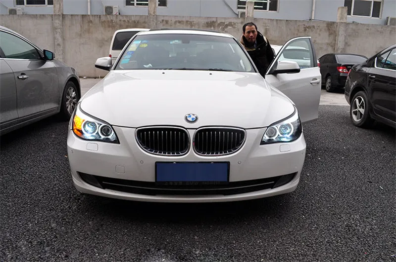 Автомобильная фара VLAND для BMW 520 523 525 530 E60 2004 2005 2006 светодиодные ангельские глазки H7
