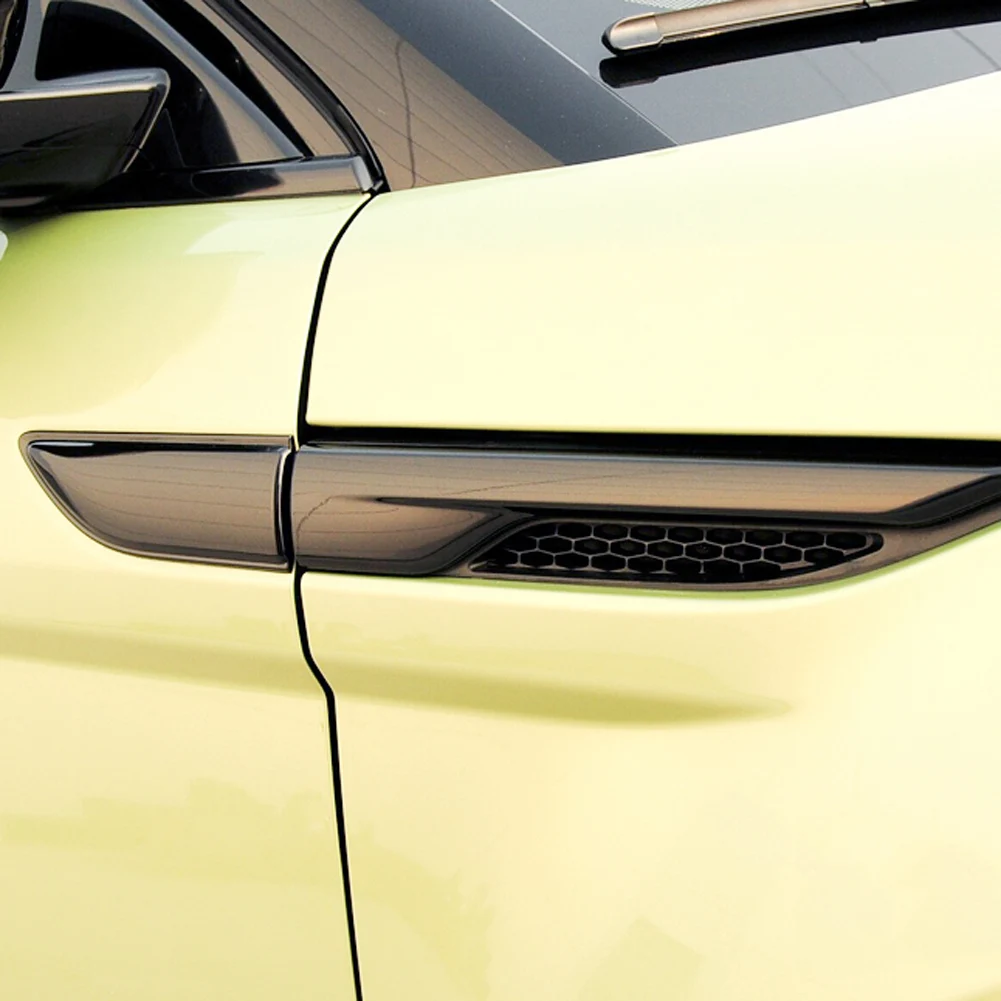 

Gloss Black Car Accessories Exterior Side Fender Air Vent Outlet Cover Trim Stickers for Land Rover Range Rover Evoque 2012-2018