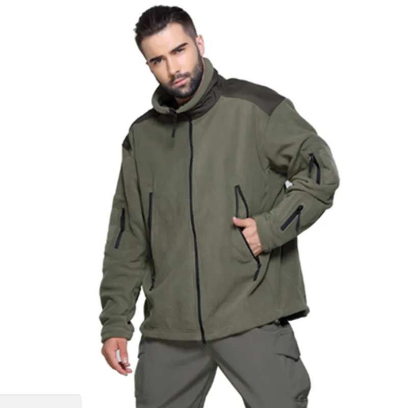 

New Outdoor Men Military Tactical Coat Fleece Clothing Climbing Hiking Jackets Shark Skin Soft Shell Male windbreaker Jacket