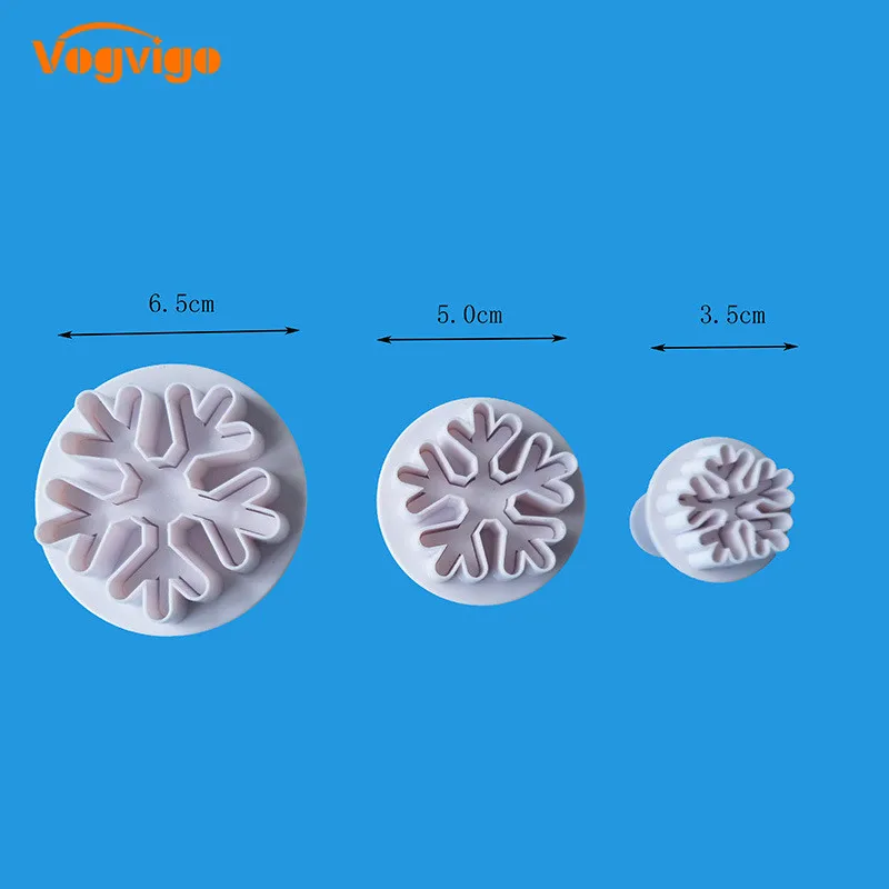 

VOGVIGO Plum Flower Cookie Cutter Fondant Biscuit Mold 3Pcs/Set Plunger Sugarcraft Cake tools Decorating Cake Decorating Tools