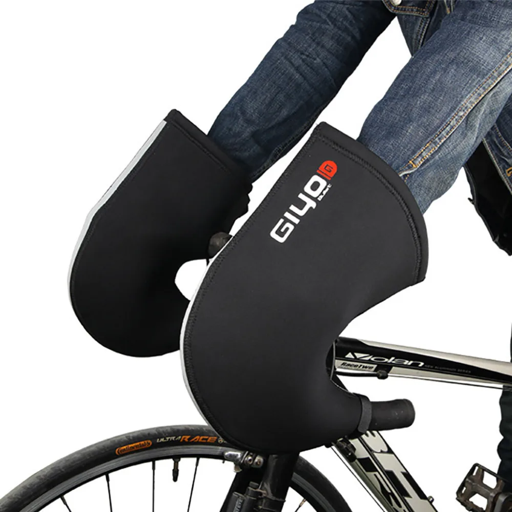 

One Size Black Unisex Winter Cycling Gloves Road Bike Bar Handlebar Mittens Mitts Waterproof Bicycle Accessories #3N23