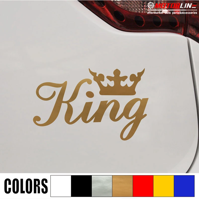 JDM King Sticker Die Cut Decal Self Adhesive Vinyl crown type b 2x